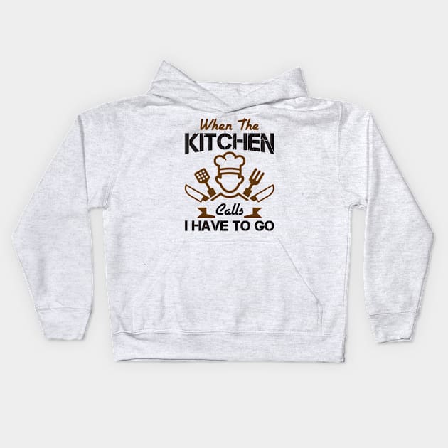 Kitchen Chef - Cooking Quote Kids Hoodie by CRE4TIX